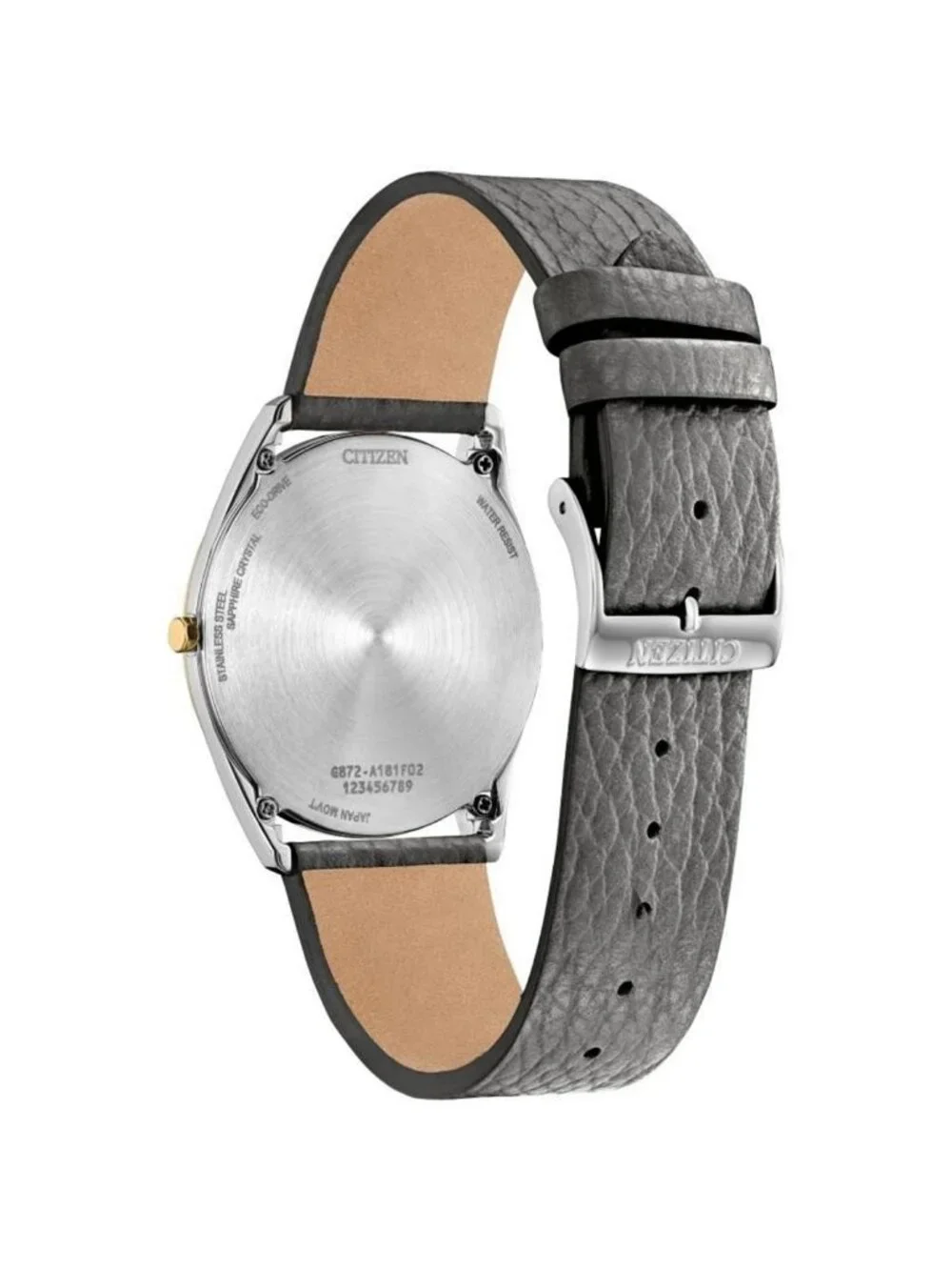 NWT Citizen Suratto Gray Dial Leather Band Watch